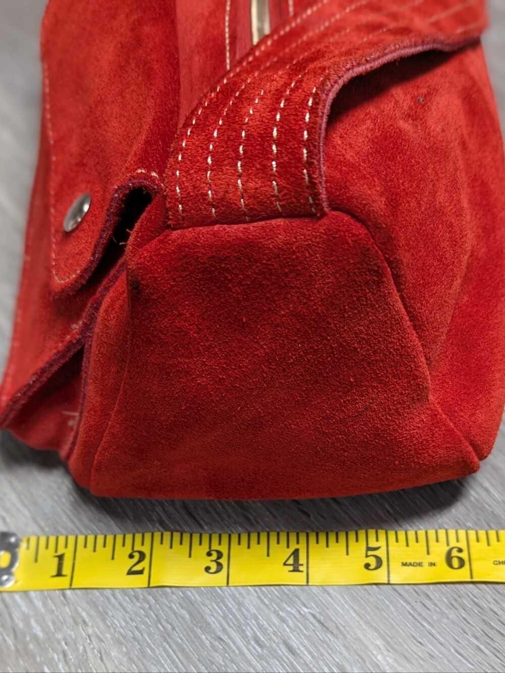 Vintage 2002 Banana Republic Suede Handbag Y2K - Picture 12 of 12